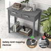 Modern Console Table 2 Drawer w/Shelf Dressing Table Hallway Hall Desk Furniture