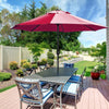 3m Metal Frame Parasol Tilt Crank Outdoor Garden Patio Umbrella Sun Shade Canopy
