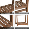 3 Tier Wooden Plant Stand Folding Flower Shelf Display Ladder Free Standing