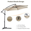 3 m Banana Parasol Sun Shade Umbrella Garden Parasol Adjustable with Base