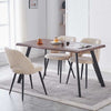 140cm Wooden Dining Table Oak with Metal Legs for Home Dining Room Furniture