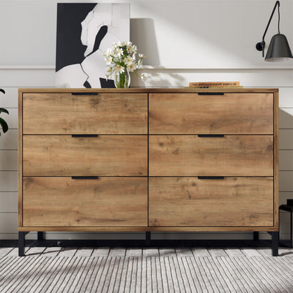 Modern Cabinet Chest of Drawers Bedroom Furniture Home Storage Bedside 6 Drawers