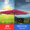 3m Outdoor Patio Parasol Garden Umbrella Crank Tilt Sun Shade Canopy with Base