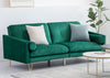 Velvet Sofa Bed Living Room Furniture 2 seater sofa bed with 2 bolister cushions