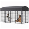 Heavy Duty Outdoor Dog Kennel Pet Cage Playpen wi/ Roof Lockable Latch 249/165cm