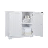 Bathroom Under Sink Cabinet Storage Unit Cupboard White MDF 2 Doors w/ Shelves