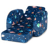 3 in 1 Kids Sofa Chair Children Flip Open Sofa Bed Toddler Soft Couch Lounger