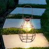 Solar Powered Hanging Copper Lantern Retro Outdoor Decor Light Table Lamp UK