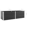 Garden Raised Bed 200x50x91 WPC Grey A3D3