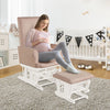 Nursing Glider Footstool Reclining Maternity Chair Rocking Chair w/ Ottoman Home