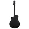 New 41 inch Cutawary Acoustic Guitar Spruce Top Grape Hole Round Back Black