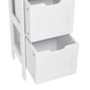 Bathroom Tall Cabinet Storage Unit Organizer Tower w/Shelves Cupboard White