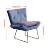 Stylish Accent Chair for Living Room Velvet Armchair Occasional Tub Chairs Blue