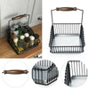 Metal Wire Kitchen Countertop Storage Basket Spice Rack Fruit Vegetable Holder