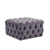 100*100cm Deep Button Velvet Pouffe Ottoman Footstool Chesterfield Coffee Table