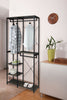 Clothes Rail w/ 4 Tiers Storage Shelves Garment Dress Hanging Display Stand Rack