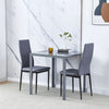3/5Pcs Small Space Dining Set Square Glass Dining Table+ 2/4 Dining Chairs Home