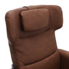 Tan Leather Swivel Chair Recliner Sofa Wingback Armchair Leisure Sofa with Stool