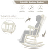 Outdoor Rocking Chair Wooden Porch Rocker High Back Chair Seat Garden Patio