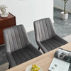 Set of 2 Dining Chairs Velvet Padded Seat Metal Leg Kitchen Chairs Multicolor