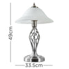 Barley Twist Table Lamp Traditional Glass Living Room 47CM Tall Light LED Bulb