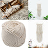 5mm Natural Beige Cotton Twisted Cord Ropes Macrame String Artisan DIY Craft Set