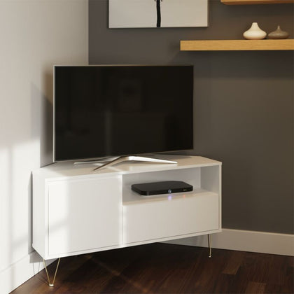 Corner TV Cabinet White - Living Room Furniture