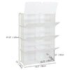 7-Tier Portable 28 Pair Shoe Rack Organizer 14 Grids Tower Shelf Storage Cabinet