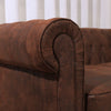 Retro Upholstered Chesterfield Tan Leather 3+2+1 Seater Sofa Settee Suite Couch
