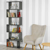 Wooden S-Shaped Bookcase Living Room Modern Display Shelves Storage Unit Divider