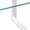 Living Room Tables Tempered Glass Coffee Tea Side Concole Table With Chrome Legs