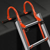 2Pc Extension Ladder Roof Hook w/ WHEEL Ladders Adapter Ladder Stabilizer Climb