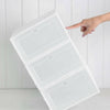 12x White Plastic Shoe Storage Boxes Drawer Stackable Foldable Durable Organiser