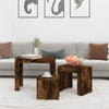 3x Nesting Coffee Tables Engineered Wood Table Furniture Multi Colours vidaXL