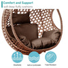 Rattan Hanging Egg Chair Garden Swing Chair Hammock Outdoor Indoor Patio Cushion