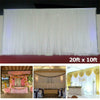 Large White Wedding Backdrop Drape Sheer Silk Curtain Engagement Bridal Studio