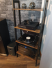 Industrial Shelving Unit Vintage Metal Bookcase Ladder Shelf Storage Rack Office