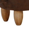 Dark Brown Bull Footstool Faux Leather Ottomans Living Room Home Gift Children