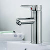Cloakroom Chrome Luxury Bathroom Modern Basin Sink Mono Mixer Tap with 2 Hoses
