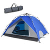 2-in-1 Instant Pop-up Tent Double-Layer Camping Tent W/ Detachable Sun Shelter