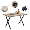 Modern Wood Dining Table Kitchen Dining RoomTable with X/U Shaped Metal Legs