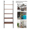 1.8M 5 Tier Ladder Shelf Bookshelf Wall Rack Shelf &Storage Shelving Unit Stable