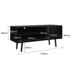 Modern TV Cabinet Led Light White High Gloss Stand Unit 110CM for Living Room UK