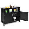 Kitchen Buffet Server Sideboard Wooden Storage Cupboard Cabinet Adjustable Shelf