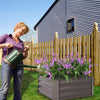 Galvanized Steel Raised Garden Bed Metal Patio Backyard Flower Vegetable Planter