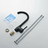Modern Kitchen Sink Mixer Taps Single Lever Swivel Spout Black Mono Tap Faucet