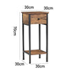 Tall Bedside Narrow Side Night Stand Side Table with Drawer Hallway Console Desk