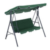 Patio Metal Swing Chairs Outdoor Hammock 3 Seater Canopy Garden Bench Sunshade