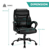 High Back Executive Chair Ergonomic Leather Computer Chair w/Rocking Backrest