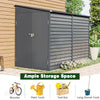 9x5ft Garden Storage Shed Metal Outdoor Bicycle Tool House Organizer Sloped Roof